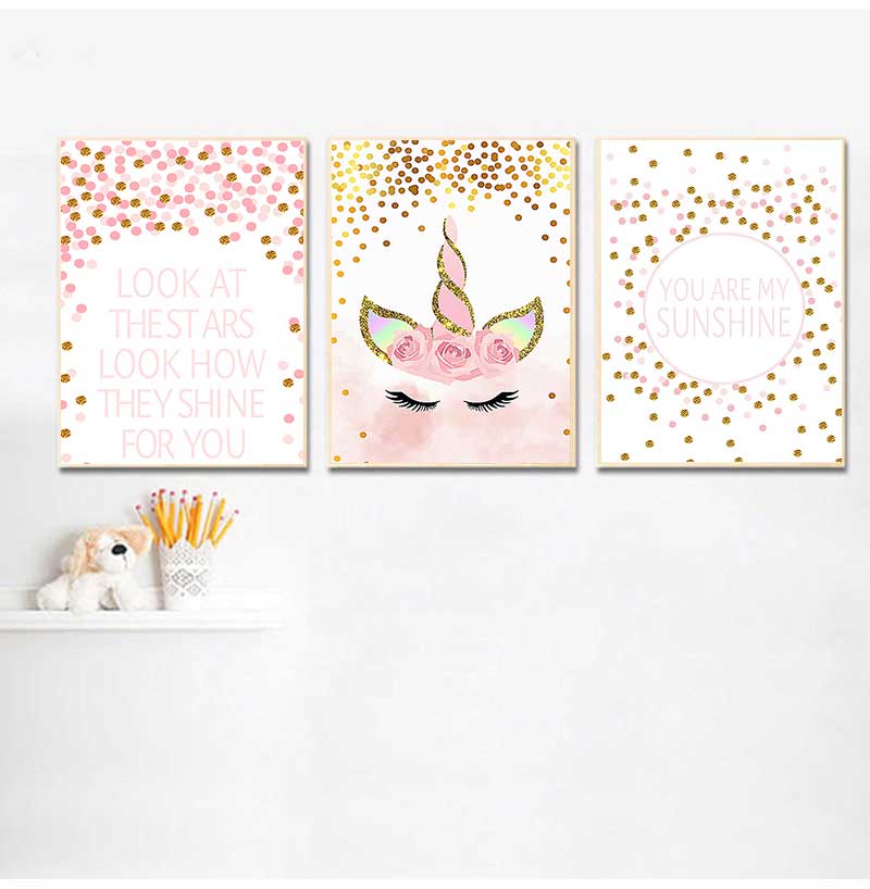 Baby Girl Nursery Quotes - Quadro Decorativo para Quarto de Bebê