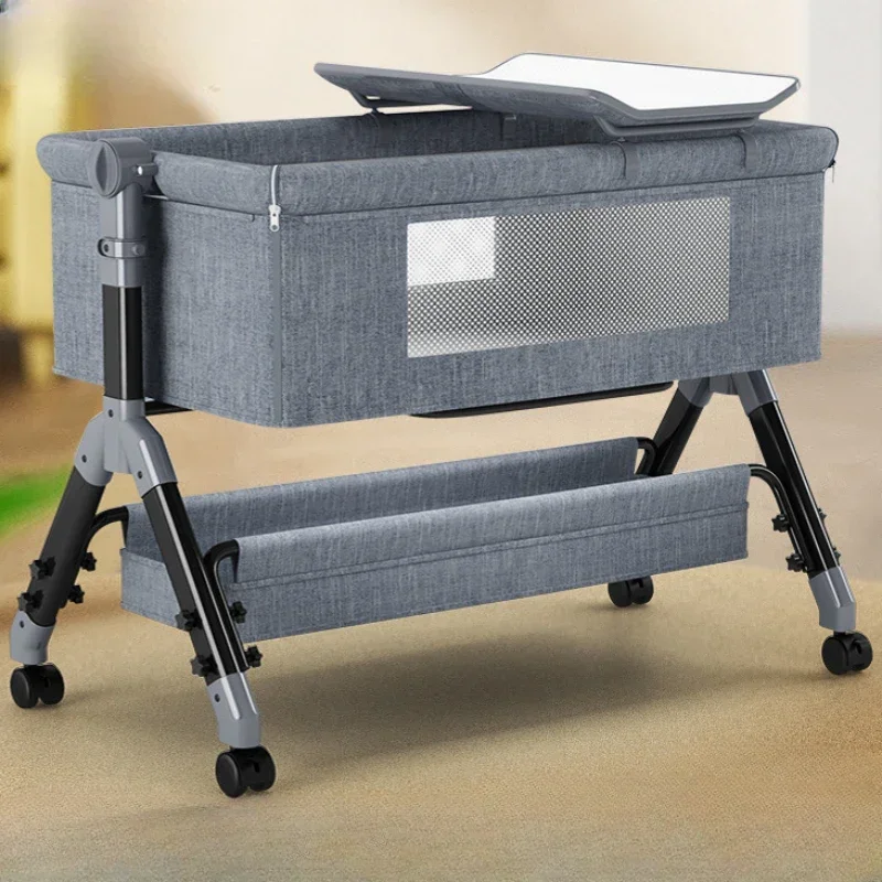 Baby Nursery Trolley - Berço de emenda móvel dobrável berço