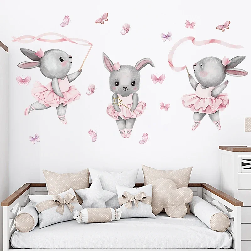 Baby Girl Nursery Quotes - Pintura à mão ballet coelho dançarino