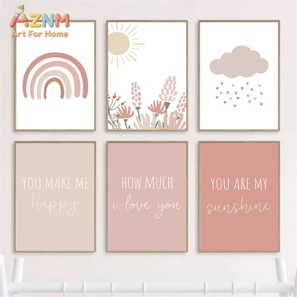 Baby Girl Nursery Quotes - AZNM Pôster de Arte de Parede