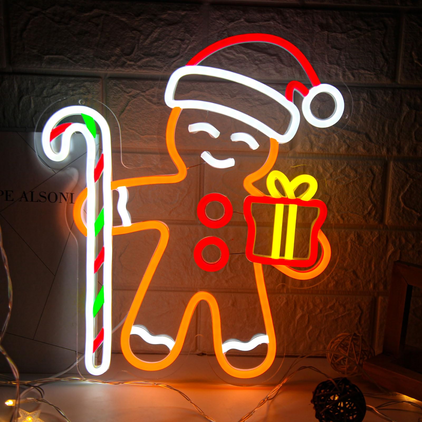 Baby Nursery Wall Lights - Homem de gengibre led sinal de