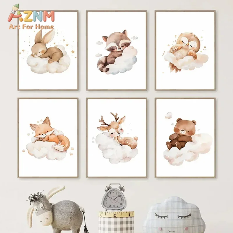 AZNM – Impressão em tela de an - Baby Nursery Frames avaliação e preço
