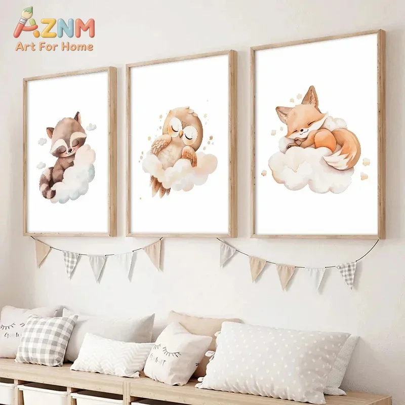 AZNM – Impressão em tela de an - Baby Nursery Frames avaliação e preço