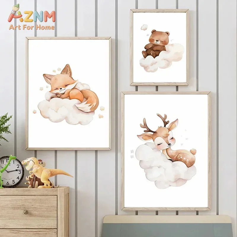AZNM – Impressão em tela de an - Baby Nursery Frames avaliação e preço