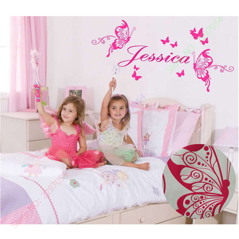 Novas borboletas nome personal - Baby Girl Nursery Quotes avaliação e preço