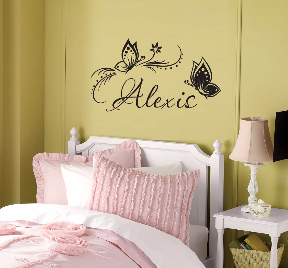 Nome personalizado e borboleta - Baby Girl Nursery Quotes avaliação e preço