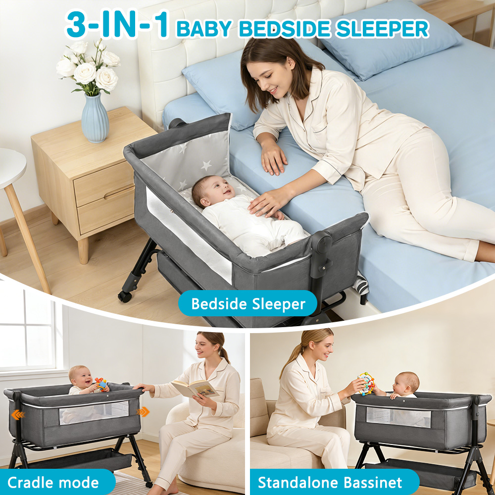Berço para Bebê 3 em 1, Berço  - Baby Nursery Trolley avaliação e preço