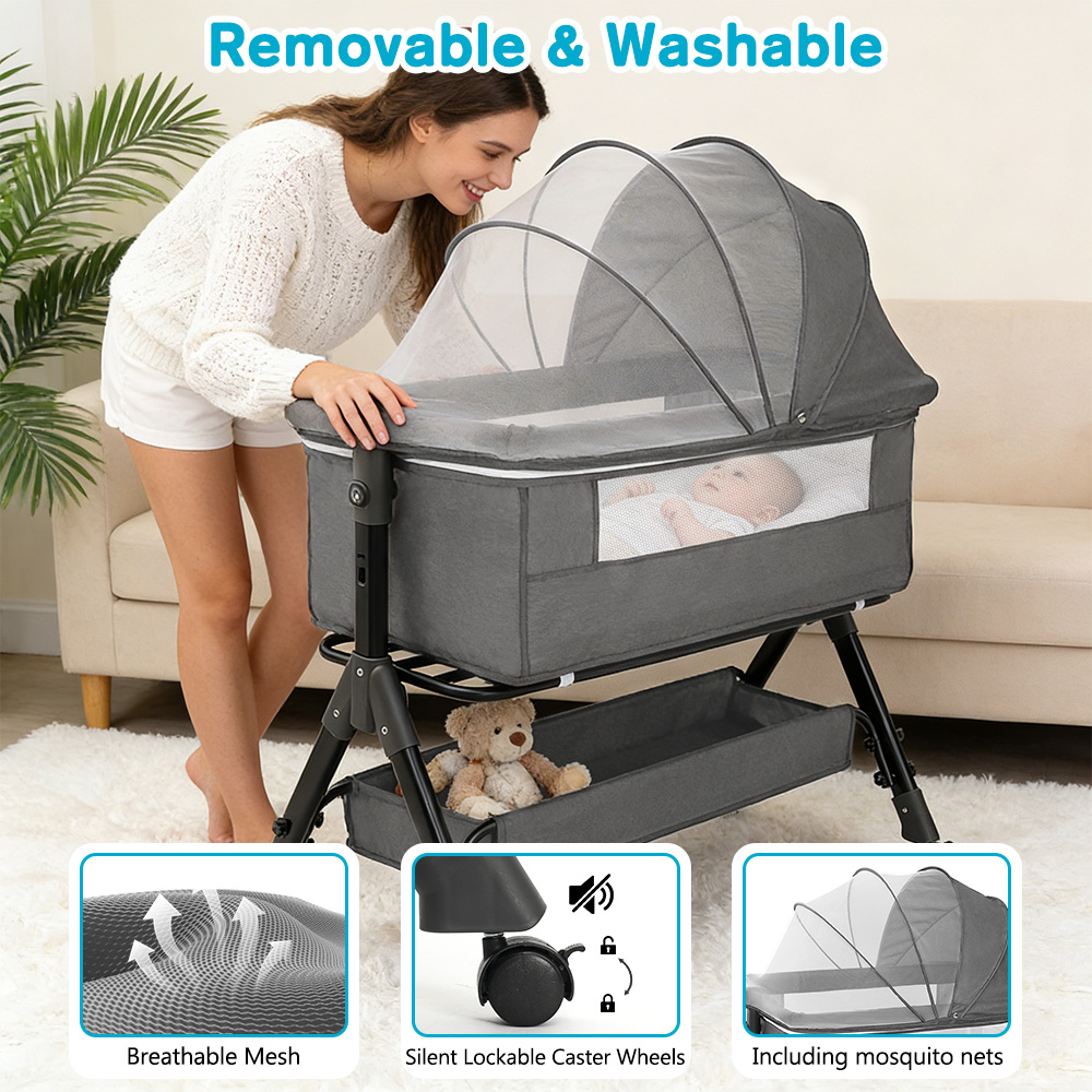 Berço para Bebê 3 em 1, Berço  - Baby Nursery Trolley avaliação e preço