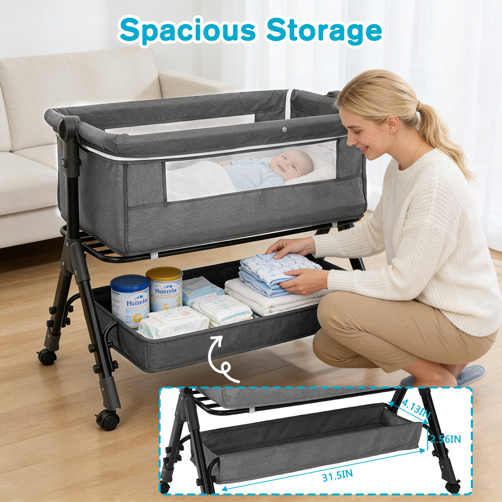 Berço para Bebê 3 em 1, Berço  - Baby Nursery Trolley avaliação e preço