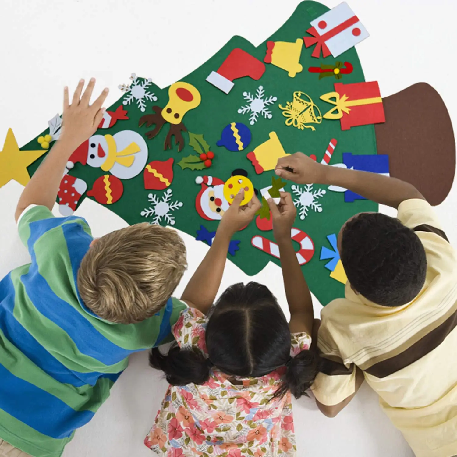 Diy sentiu árvore de natal par - Baby Nursery Wall Lights avaliação e preço