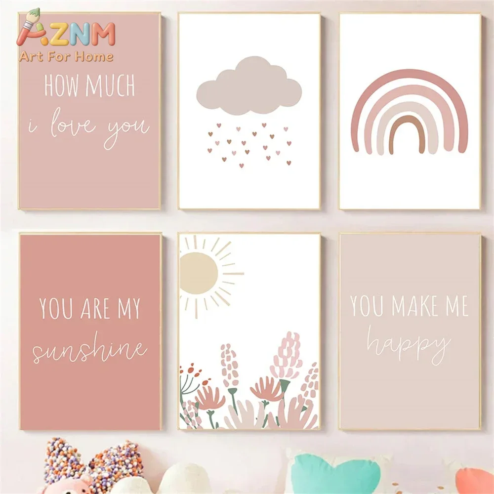 AZNM Pôster de Arte de Parede  - Baby Girl Nursery Quotes avaliação e preço