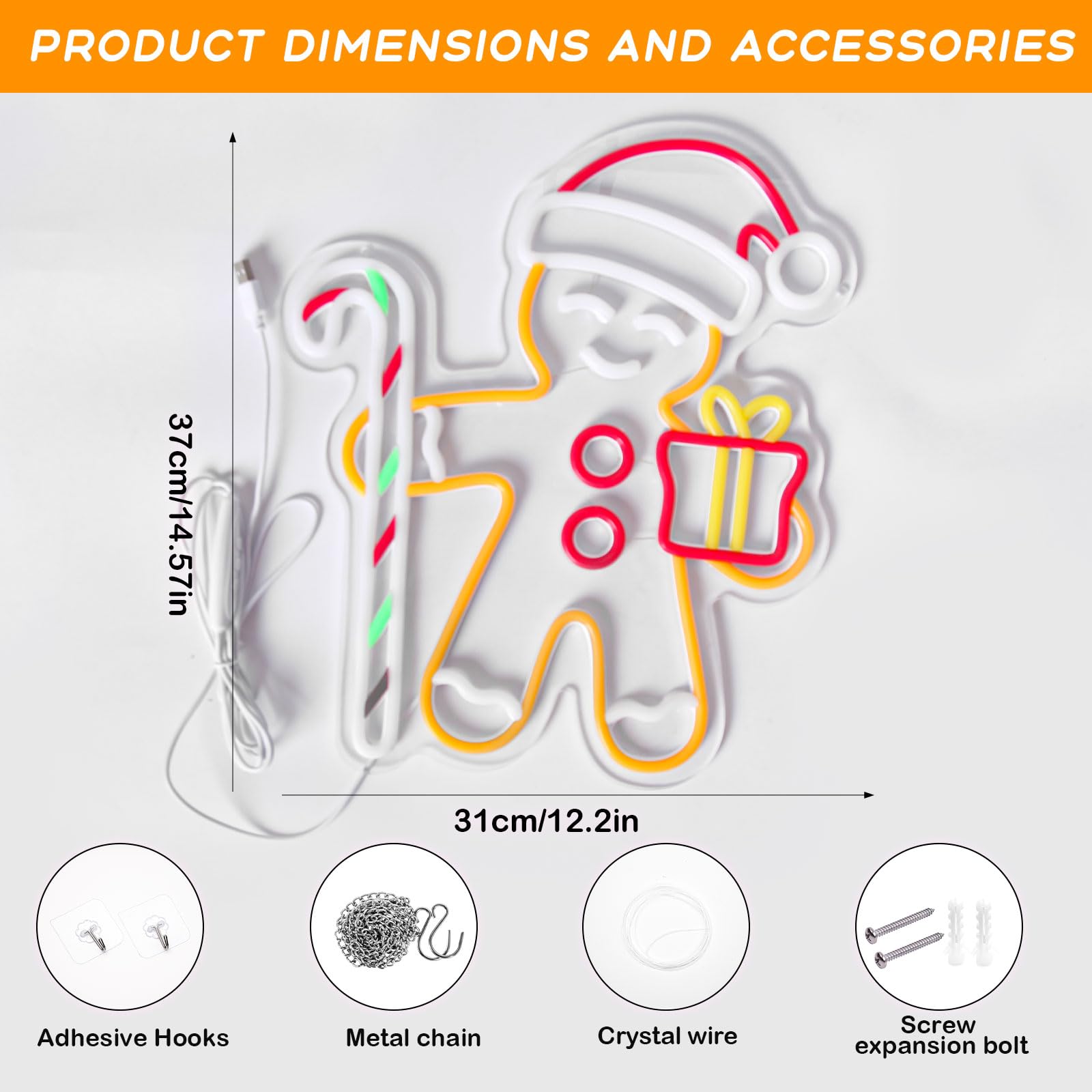 Homem de gengibre led sinal de - Baby Nursery Wall Lights avaliação e preço
