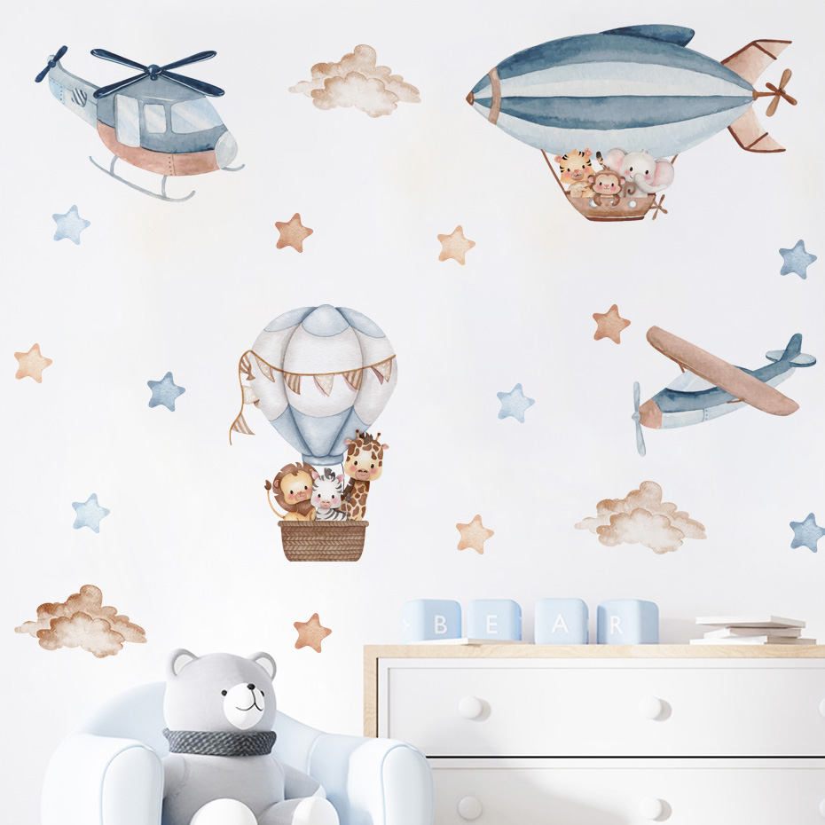 Aquarela animais balão de ar q - Baby Nursery Boy avaliação e preço