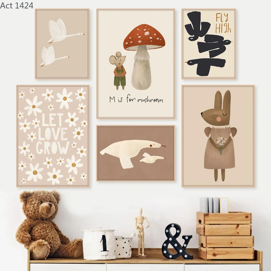 Pôsteres Boho de Coelho, Rato  - Baby Nursery Frames avaliação e preço